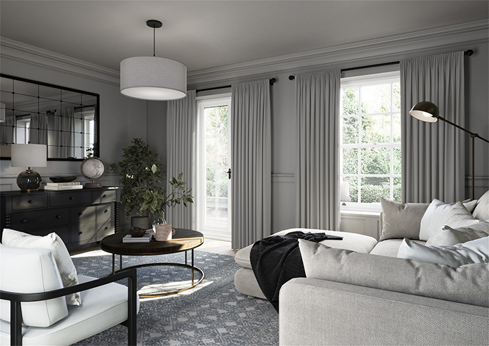 Menton, Stone Grey - Made to Measure Curtains - Image 7